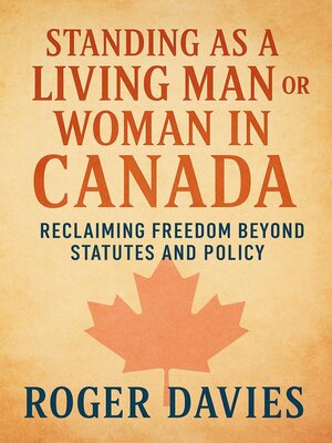 cover image of Standing as a Living Man or Woman in Canada